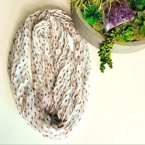 GAP brand watercolor character Print multi /white infinity scarf